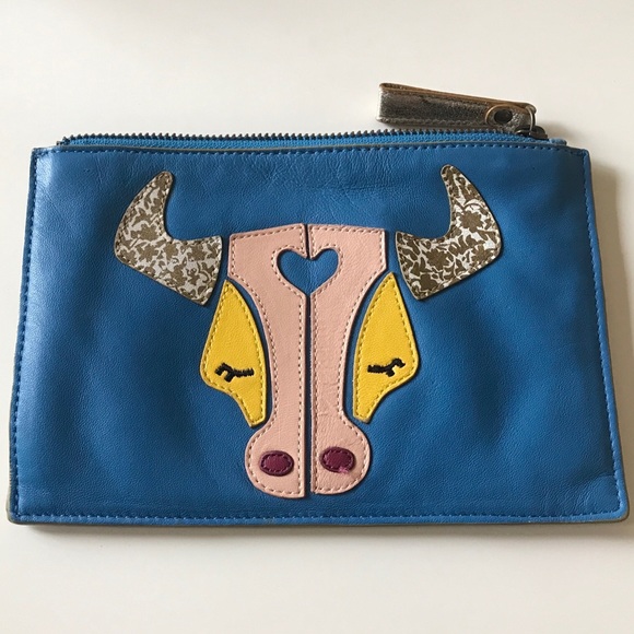 Anthropologie Handbags - Sold Out Anthropologie Leather Zodiac Pouch by Miss Albright! TAURUS